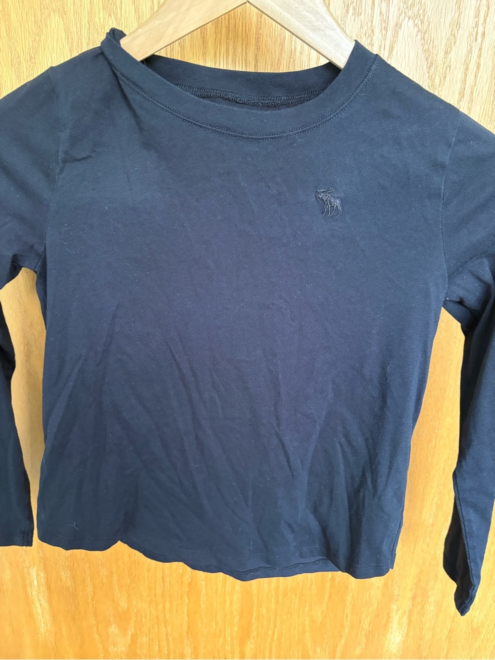 abercrombie kids Navy Long-Sleeve Logo Tee